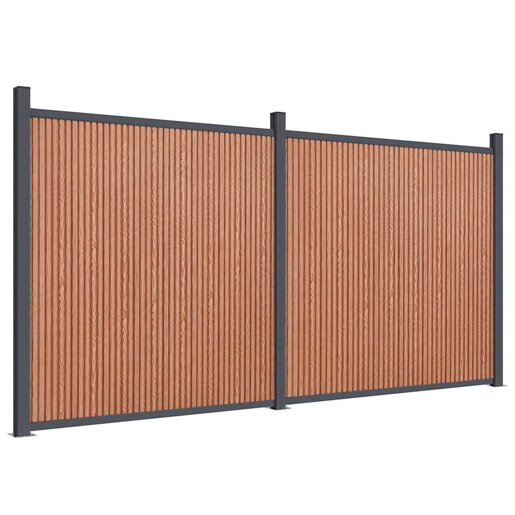 Fence Panel Brown 353 X 186 Cm WPC