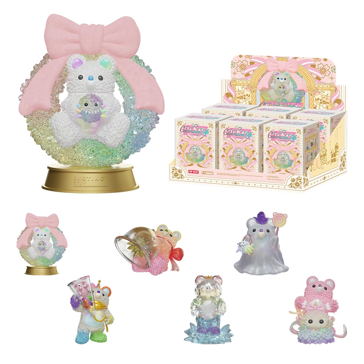 

POP MART INSTINCTOY Muckey Праздничная подарочная серия коробка 6 Pop Mart Gachapon фигурка-сюрприз пластиковая модель премиальная игрушка ПВХ мягкий винил оригинал