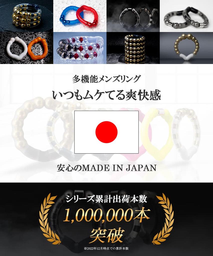 Calibauer Gorilla Strong Temporary Ring Small Penis Ring Made in Japan Equipped with Neodymium Magnet Cock Ring Adult Goods (White)