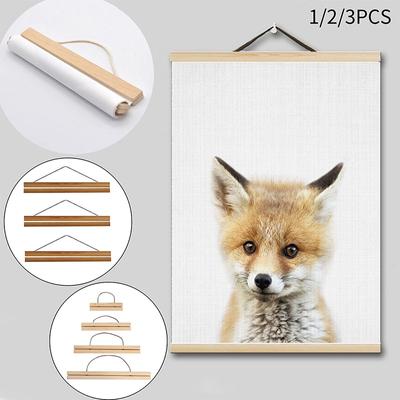 Solid Wood Magnet Picture Hanging Clip Poster Clip Frame Folder Painting Photo Frame Wall Art Craft Frame Hanger Frame