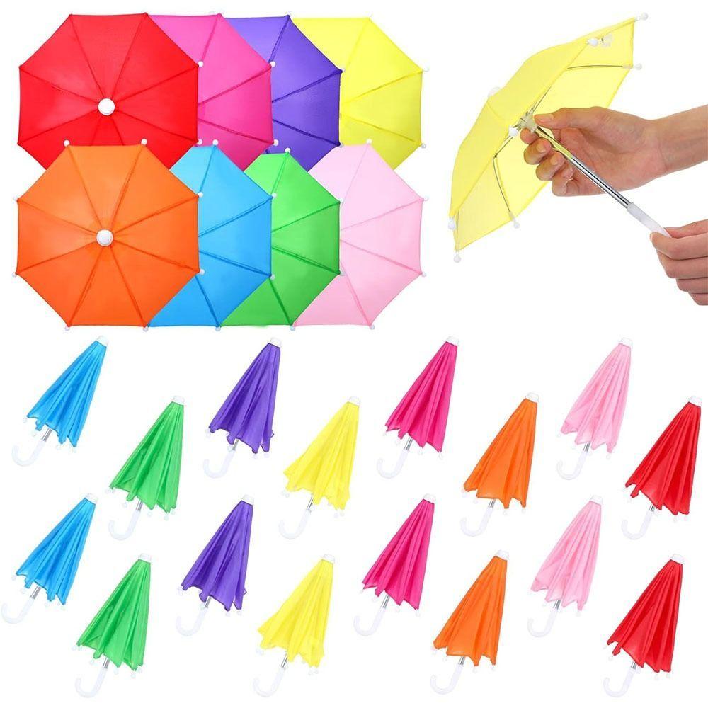 Portable Adjustable Decorative Umbrella Thickened Cute Mini Umbrella Funny Rain Gear Dollhouse