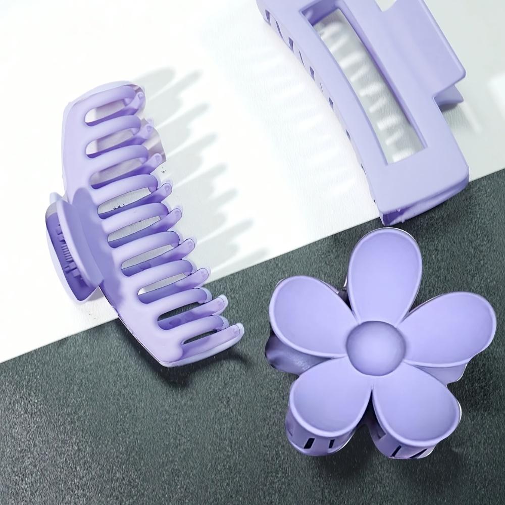 16pcs Bow Wash Face Headband Hair Bands Hair Ties Claw Clips Wrist Band Set - High Stretch Scrunchies, Matte Frosted Large Flower Claw Clips