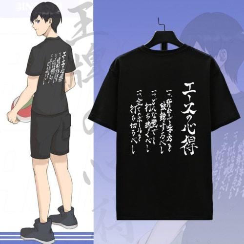 FANGBEI Haikyuu Ace's Wisdom T-Shirt, Short Sleeve, Cosplay Costume, Kageyama Tobio, Hinata Shoyo, Nishinoya Yu, Bokuto Kotaro, Seikai Korai, Fly, T-S