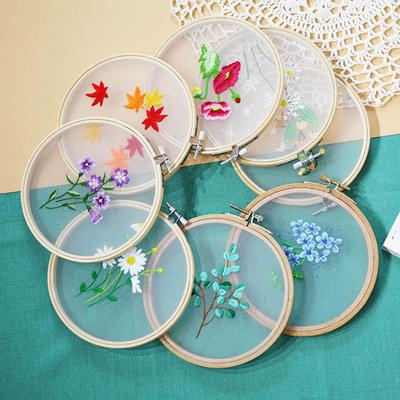 Sewing Accessories Needle Thread Flower Embroidery Embroidery Hoop Cross Stitch Kit Needle Punch