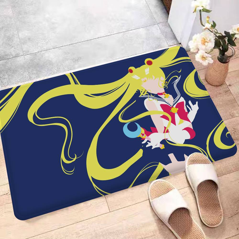 Japanische Zeichentrick S-Sailores-Moon Fußmatte Nordischer Stil Heimtürmatte Badezimmer-Toilettenmatten Schlafzimmer Hotel Dekor Matte