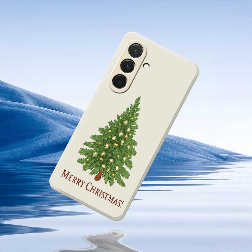 For Samsung Galaxy A36 5G Case Christmas Tree Pattern Printing Straight Edge TPU Phone Back Cover