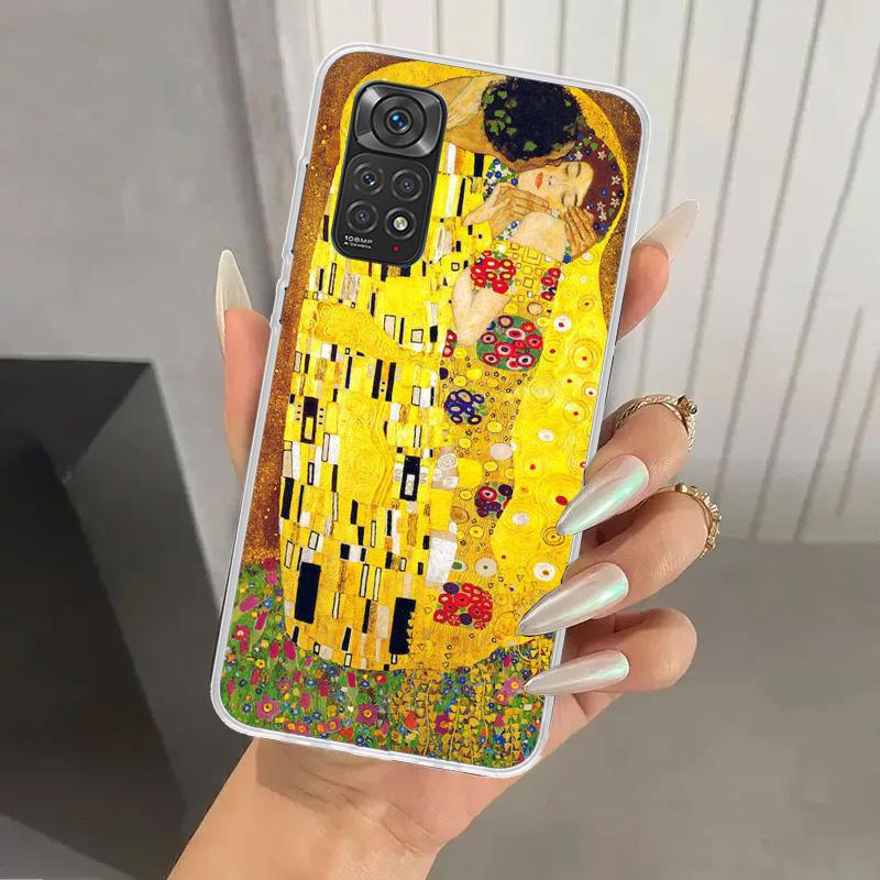

Kiss by Gustav Klimt Desig Phone Case for Xiaomi Redmi Note 15 14 14S 13 12S 12 Pro 11S 11 Plus 11T 11E 10S Soft Funda Print She Redmi Note 15 Pro 5G