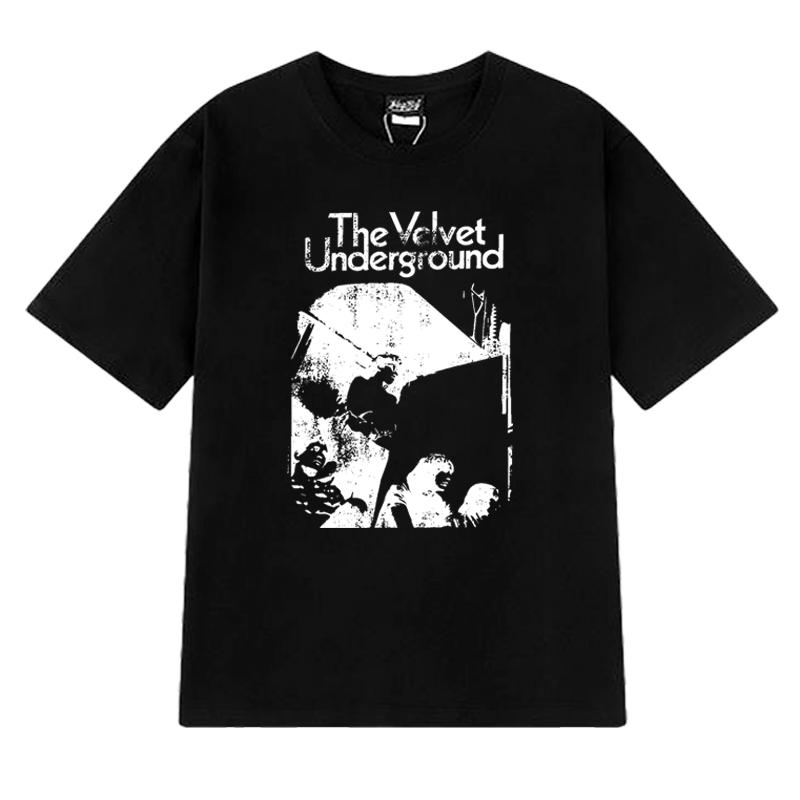 Vintage The Velvet Underground Hip Hop Rock Streetwear T Shirt Men Women Trend Oversized Short Sleeve T-shirts Unisex Cotton Top