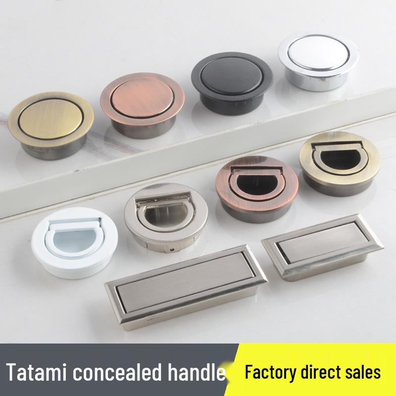 Japanese Tatami Modern Invisible Drawer with Built-in Rotary Handle