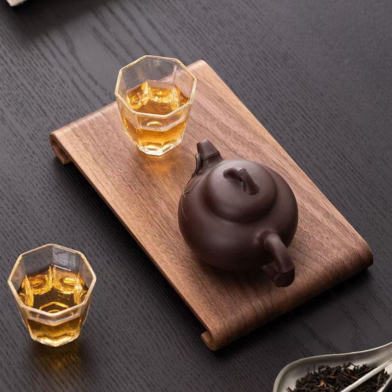 Foam Table Tea Tray New Chinese Household Decorative Plate Small Solid Wood Dry Foam Tea Tray Simple Wooden Plate New