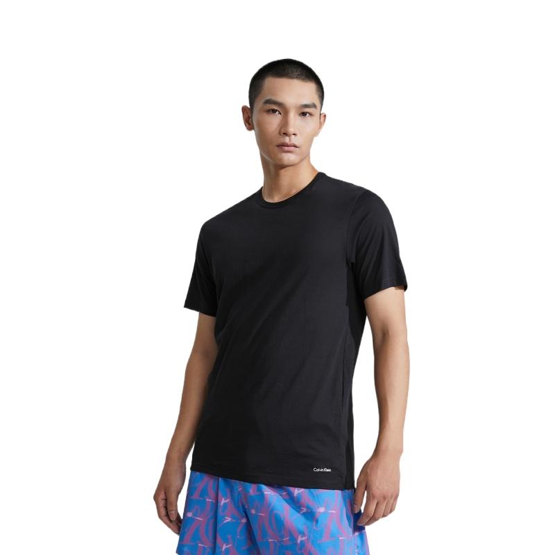 Calvin Klein Minimalist Printed Cotton Slim Fit Home Short Sleeve Pajama Top Men tops Space-Black Marble-Gray Moonlight-White NP2208O-MP1