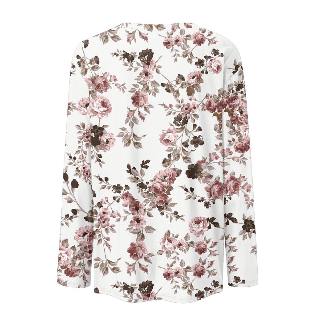 Langarmshirts für Damen, niedlicher Aufdruck, Grafik-T-Shirts, Blusen, lässig, Übergröße, Basic-Tops, Pullover