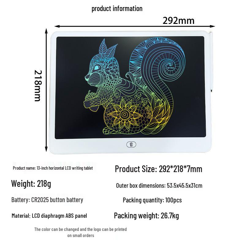 Children's LCD Vertical & Horizontal Writing Tablet - Drawing & Writing Board with European Standard Qualification.