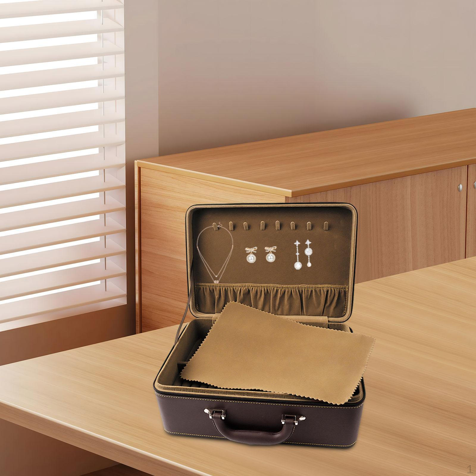 

Валіза для ювелірних виробів на 36 отворів, коробка для зберігання браслетів, кошик для подарунків, комод для подорожей, день народження, домашній Brown with Brown