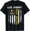 Vintage U_S_ Army Proud Brother With American Flag Gift Unisex T-Shirt