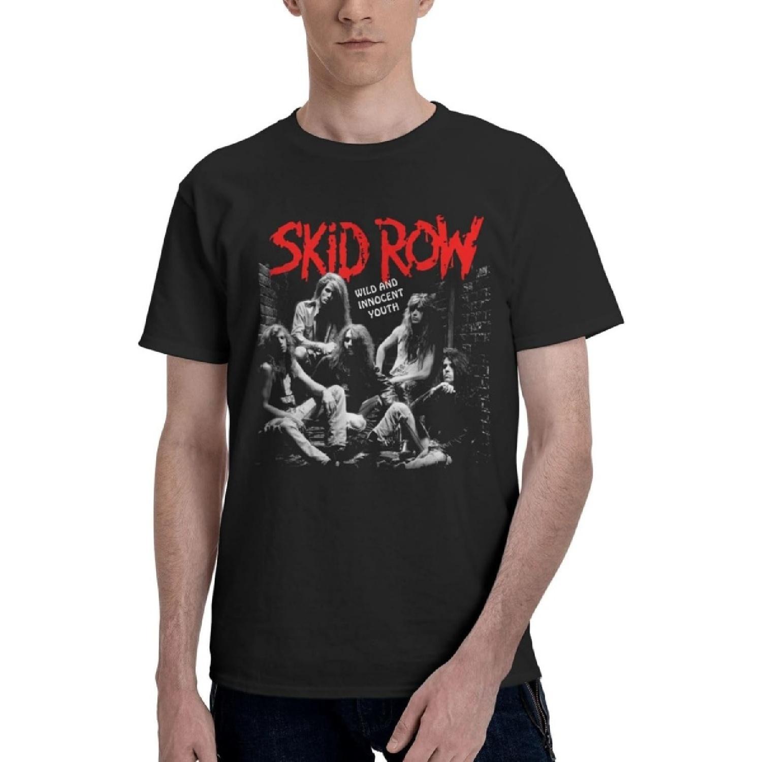 Skid Row Band T-Shirt Short Sleeve Fashion Cotton Workout Sports Summer Shirts XXXXXL разноцветный