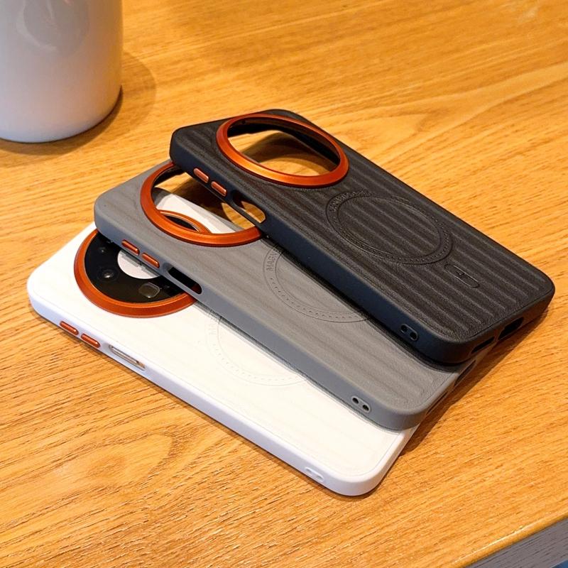 For Huawei Mate 80 Pro Max Case Magnetic Metal Alloy Camera Protection Independent Buttons Vegan Leather Case Cover