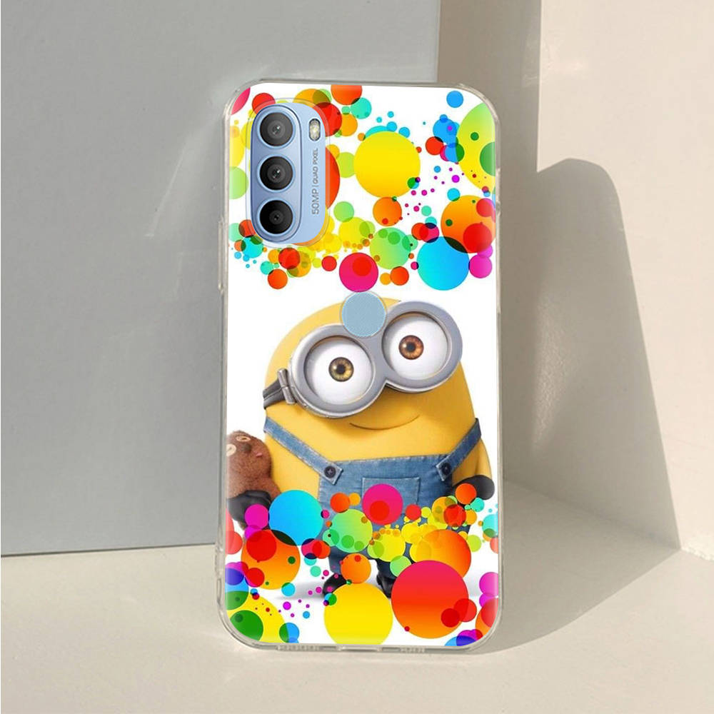 AM26 Lustige Minions Klare Hülle für Samsung A04 A14 A23 A34 A54 M23 M33 M52 M53 Realme 10 9 C30S C35 C55 VIVO Y02 Y21 Y33S Y51 X80 V25 Abdeckung