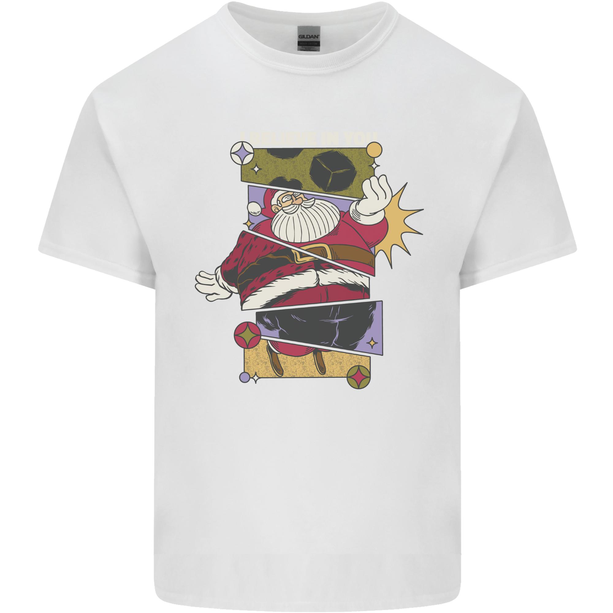 I Believe in You Christmas Santa Claus Unisexs Light Cotton TShirt S