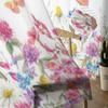 Schmetterling Gänseblümchen Blumen Transparenter Vorhang für Wohnzimmer Schlafzimmer Voile Vorhänge für Fenster Organza Vorhänge Party Tüll Dekorationen