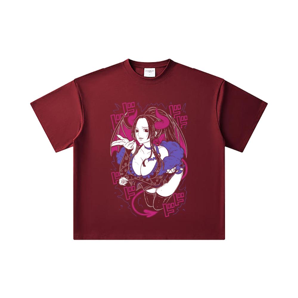 260 GSM Double Yarn 32 Count 100% Cotton One Piece V76 Boa Halloween Print Unisex Heavy Cotton T Shirt