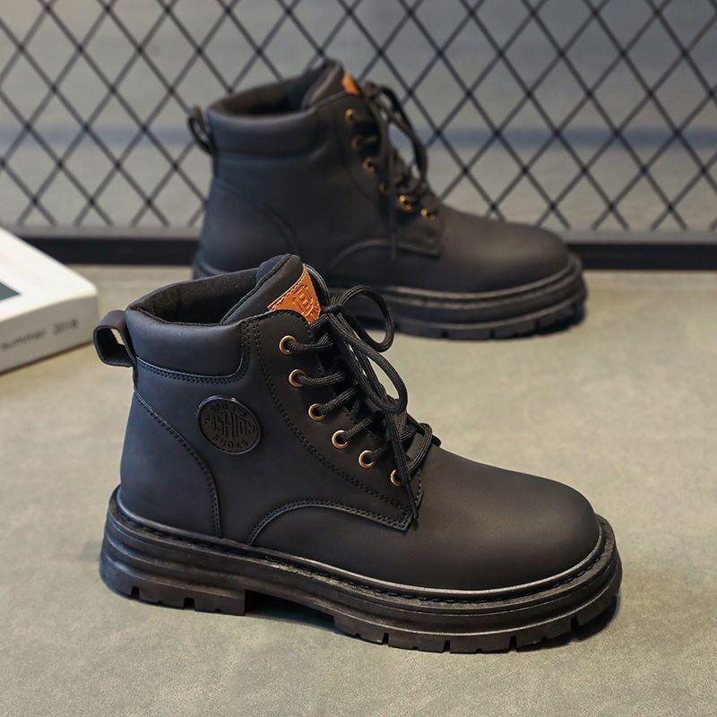 Autumn new breathable high-top Martin boots men's British retro shoes boots platform short boots casual shoes
