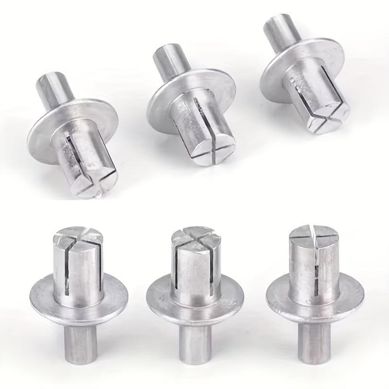 100/10x Hammer Drive Expansion Rivets Percussion Expansion Aluminum Nail Head Piercing Knock Type Small Tapping Screws Fasteners