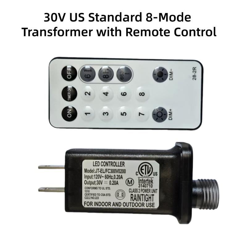 1 Set Eu/Uk/Us Plug Switch Adapter Waterproof Laser Lighting Power Supply Ac 220V To 31/30/18/4.5V Dc 8 Functional Selv Led Lamp