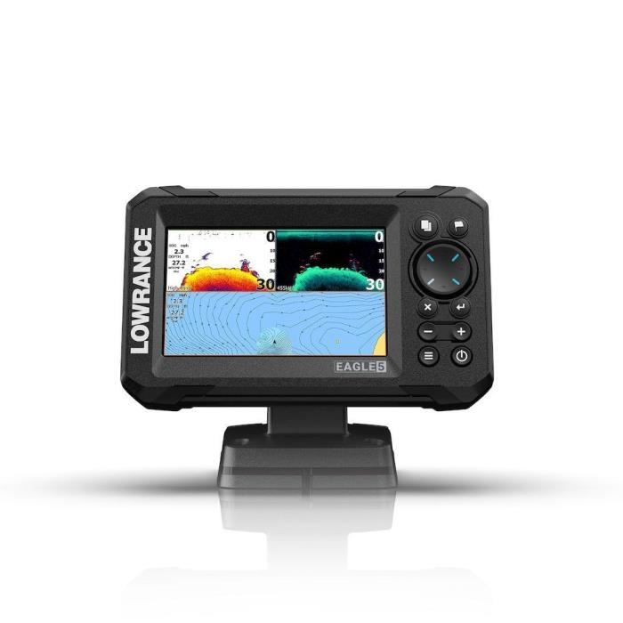 Sondeur Bateau LOWRANCE Eagle 5" Combiné GPS Sondeur Avec Sonde Splitshot HD