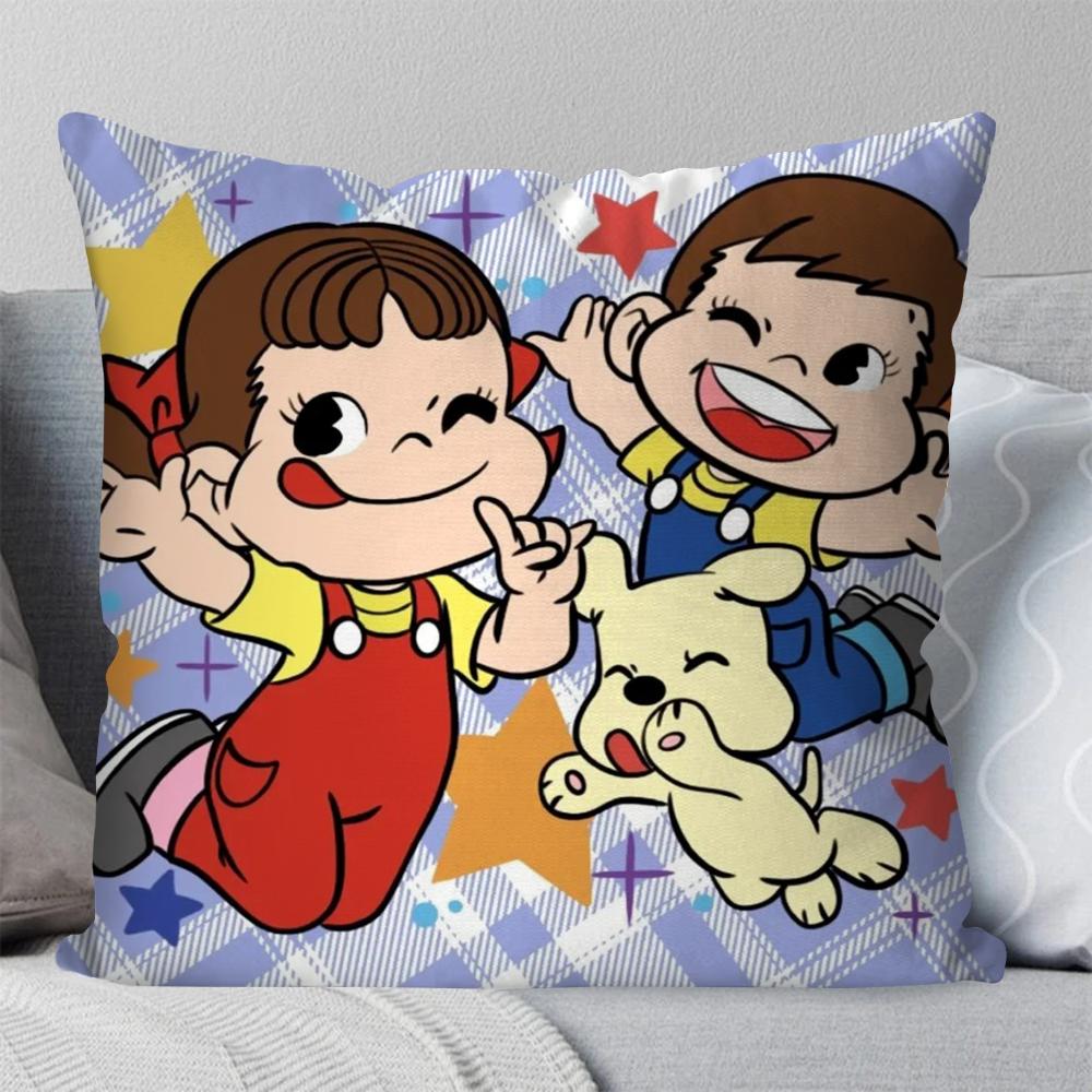 

Classic Mascot P-Peko Animation Pillow Case Square Pillow Bedroom Sofa Leisure Comfort Cushion Living Room Home Decoration 40X40 16x16Inch