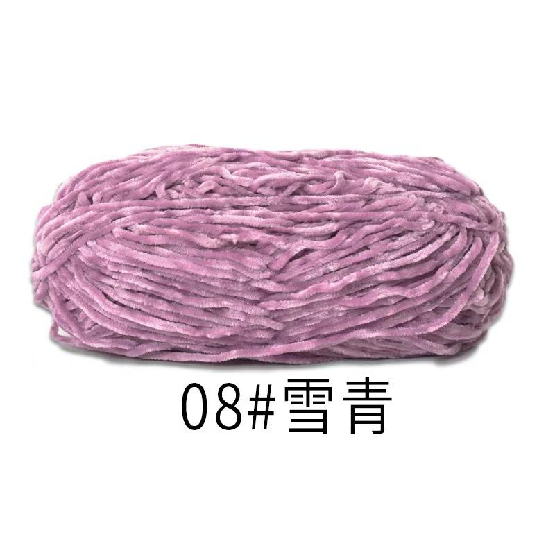 100% Polyester Chenille DIY Crochet Scarf and Shoes Hand-Made with Dye Pattern Use for Weaving Features Violet Bear Hook