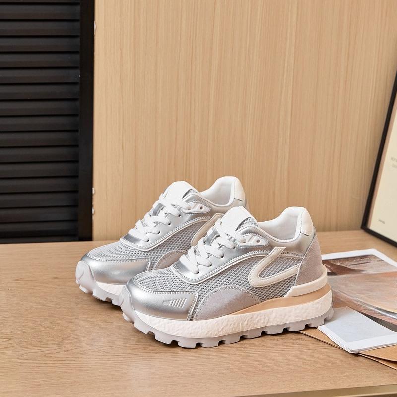 

Breathable Running Shoes, Height-increasing Casual Thick-soled Versatile Shoes for Women 40