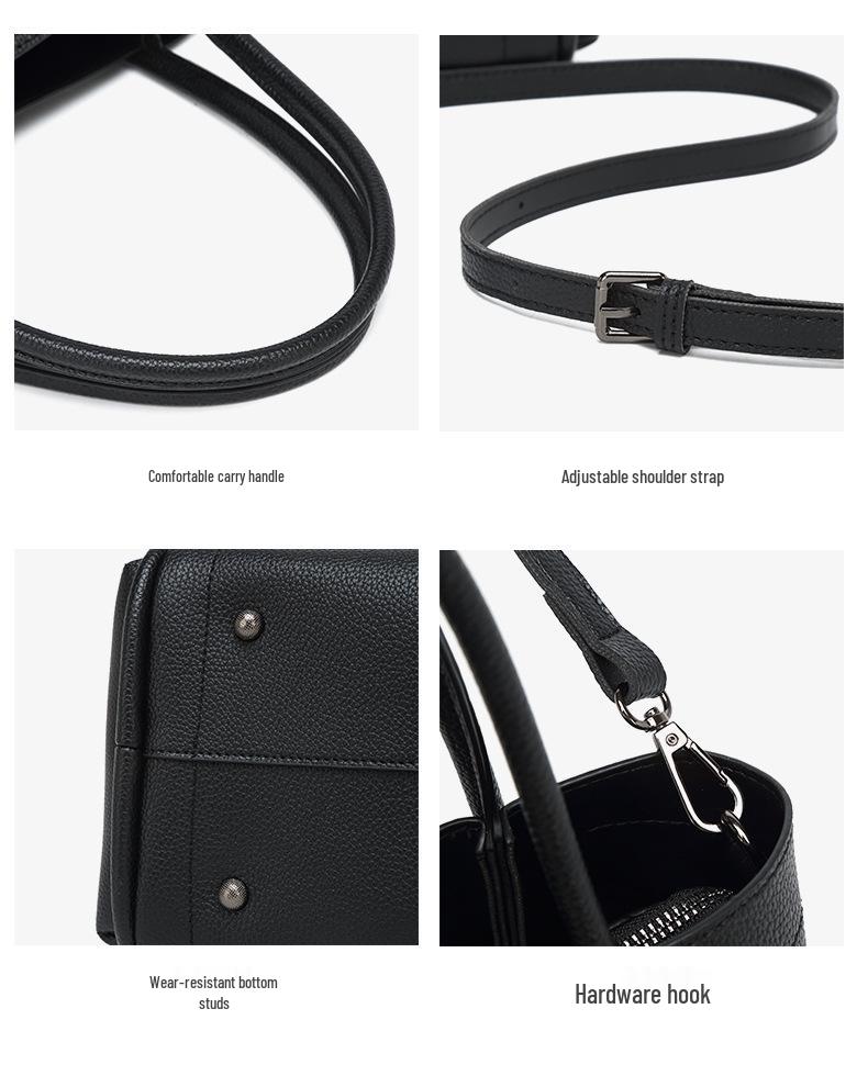 Women's High-End Soft Leather Tote Bag - Large Capacity, Small Niche Design for Commuting