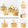 Mini Miniature Hand Woven Basket Paper Vine Handheld Flower Basket  For BJD Dolls/for Ob11 Dolls