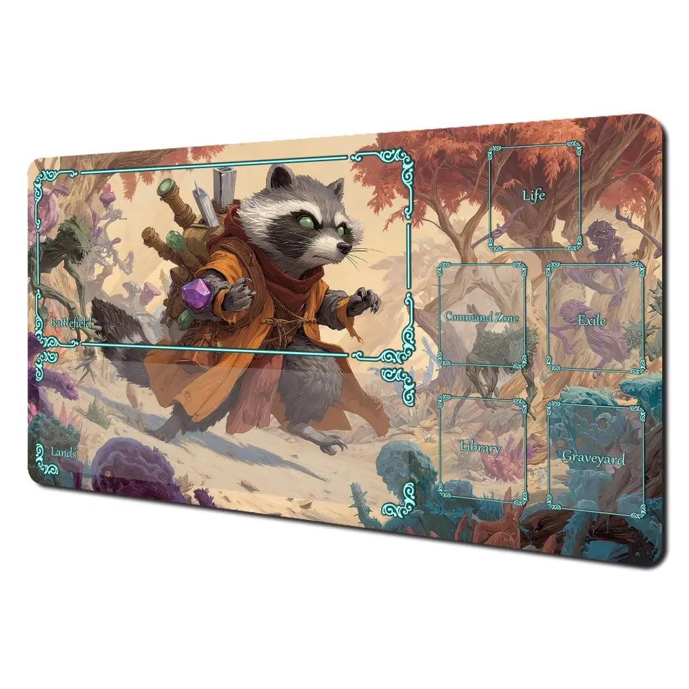 Japanese Ukiyoe Black Cat Ramen MTG Playmat Nonslip Waterproof Desk Mat