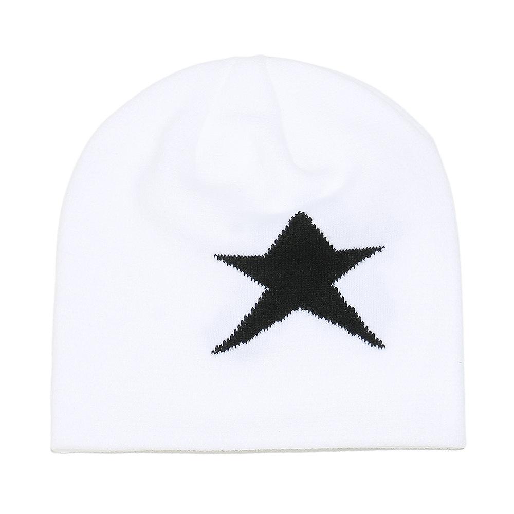 2025 Winter New Wool Hat Trendy Versatile Pullover Hat Beanie Outdoor Pentagram Cold Hat Men