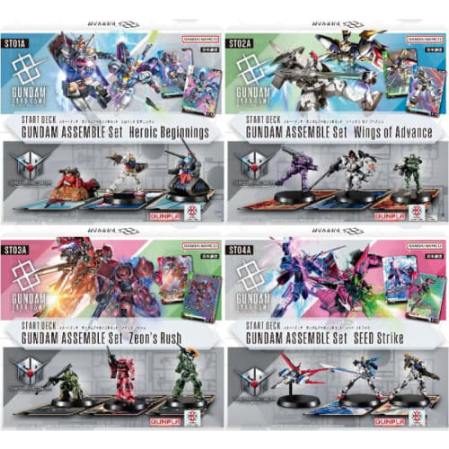 [Set of 4] Gundam Card Game Start Deck Gundam Assemble Set [Heroic Beginnings ST01A / Wings of Advance ST02A / Zeon's Rush ST03A / SEED Strike ST04A]