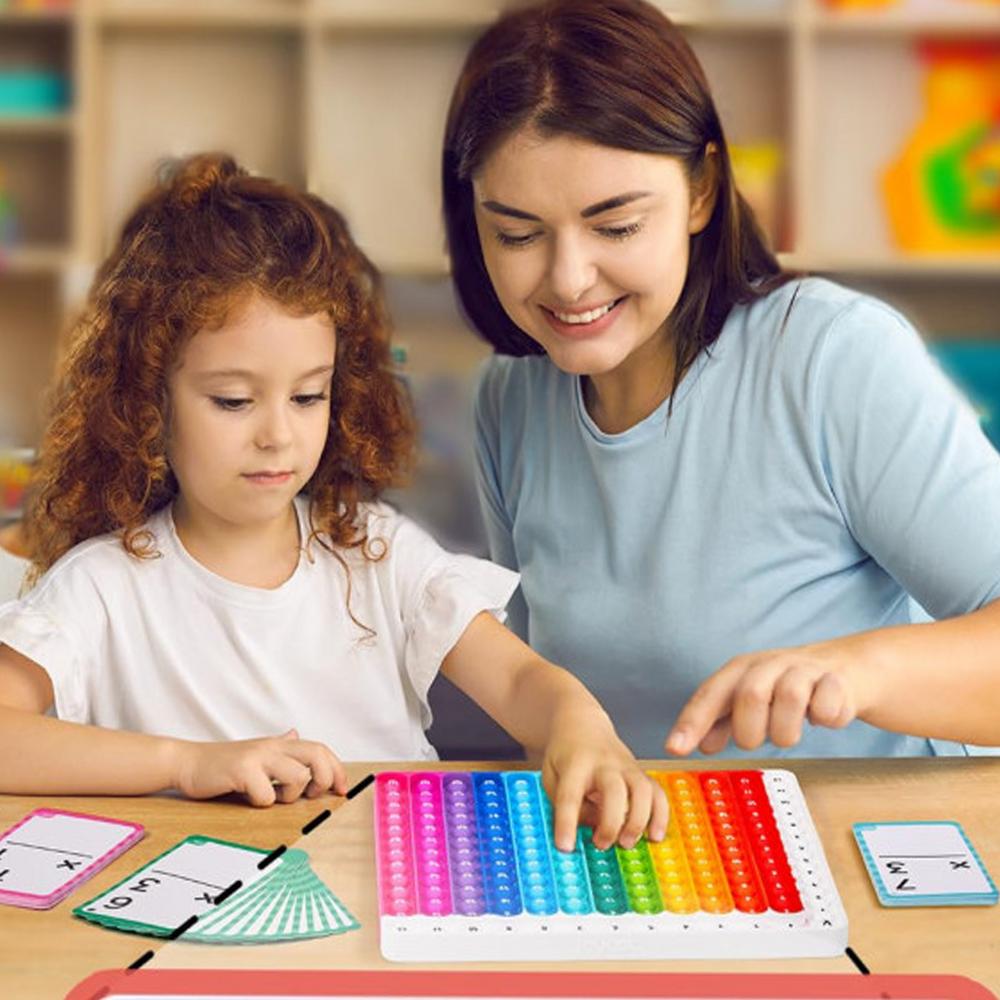 Table Math Games Toy Multiplication Math Games Flashcard Set Erasable Writing Board Educational Toys Reusable Practice Cards