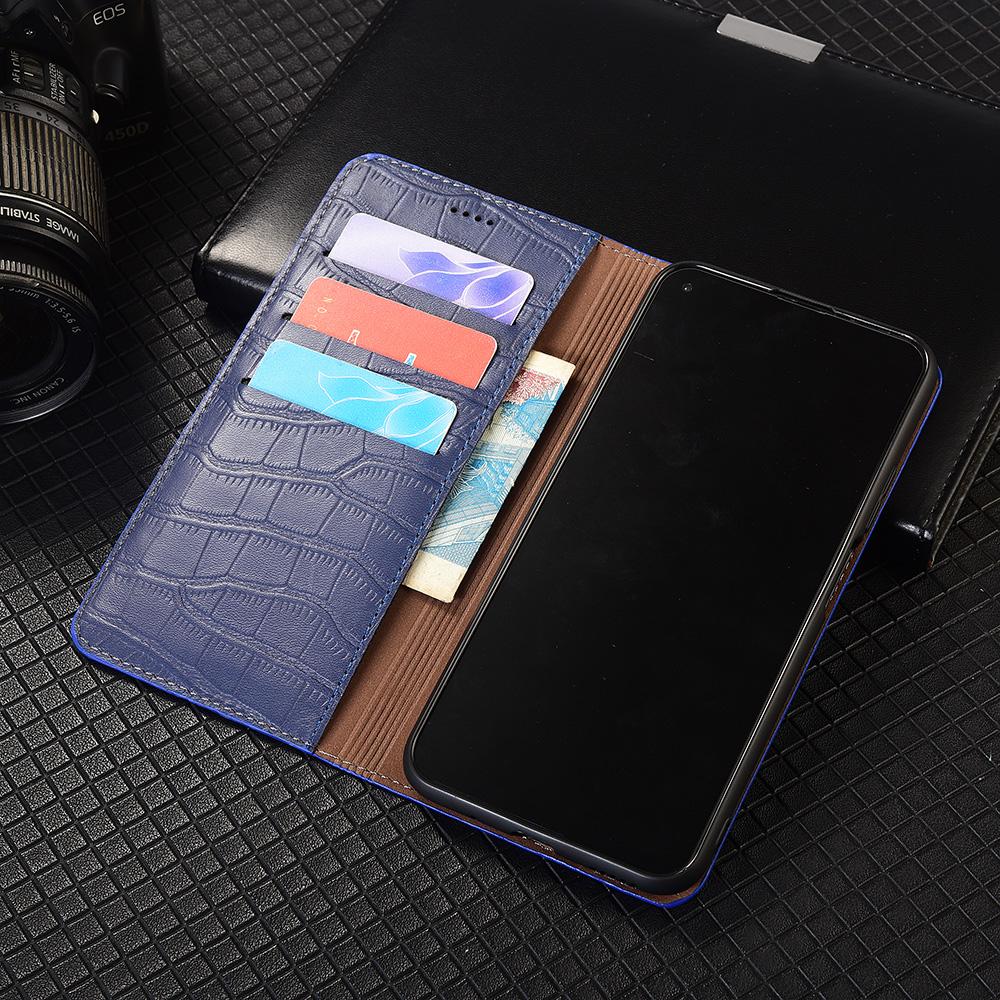 Crocodile Belly Genuine Leather Flip Case For Asus Zenfone 5 5Z 6 7 8 9 10 11 12 ZS620KL ZE620KL ZS630KL Pro Flip Ultra Wallet
