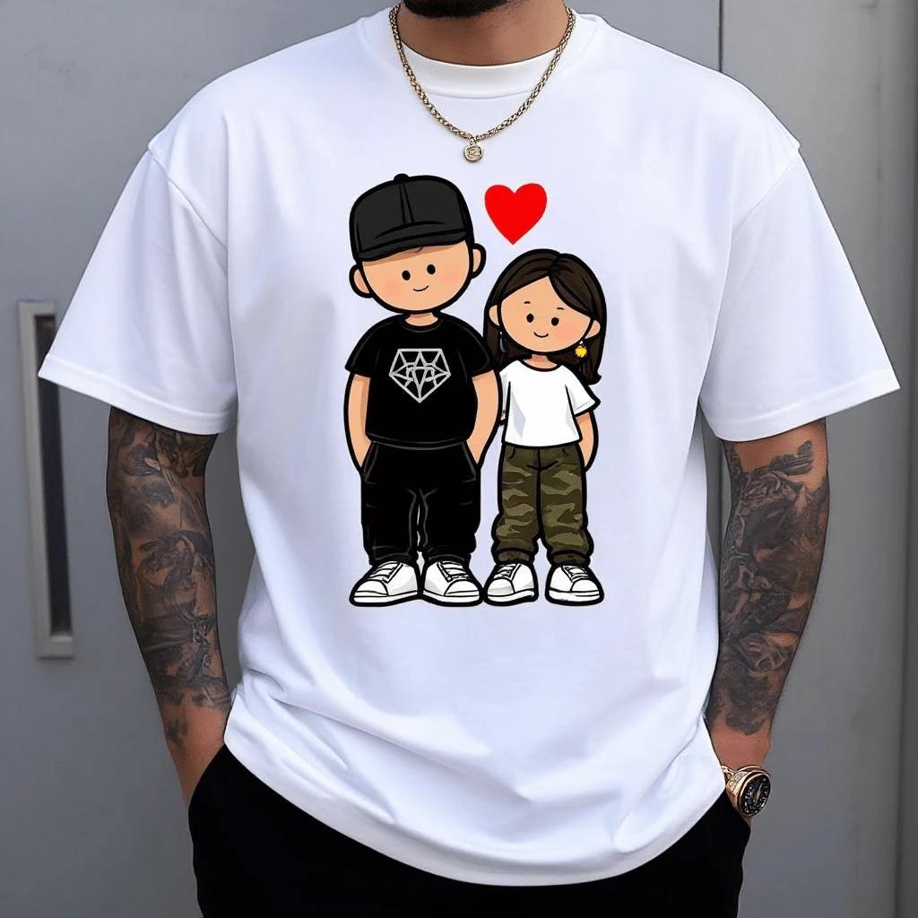 

T-Shirt Unisex, Couple T-Shirts - 1Casual Short-Sleeve, Well-Fitting For Daily And Outdoor Wear In Summer L
