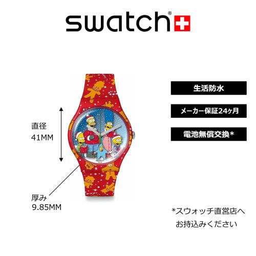 Swatch WONDROUS WINTER WONDERLAND SUOZ361 Watch, Red