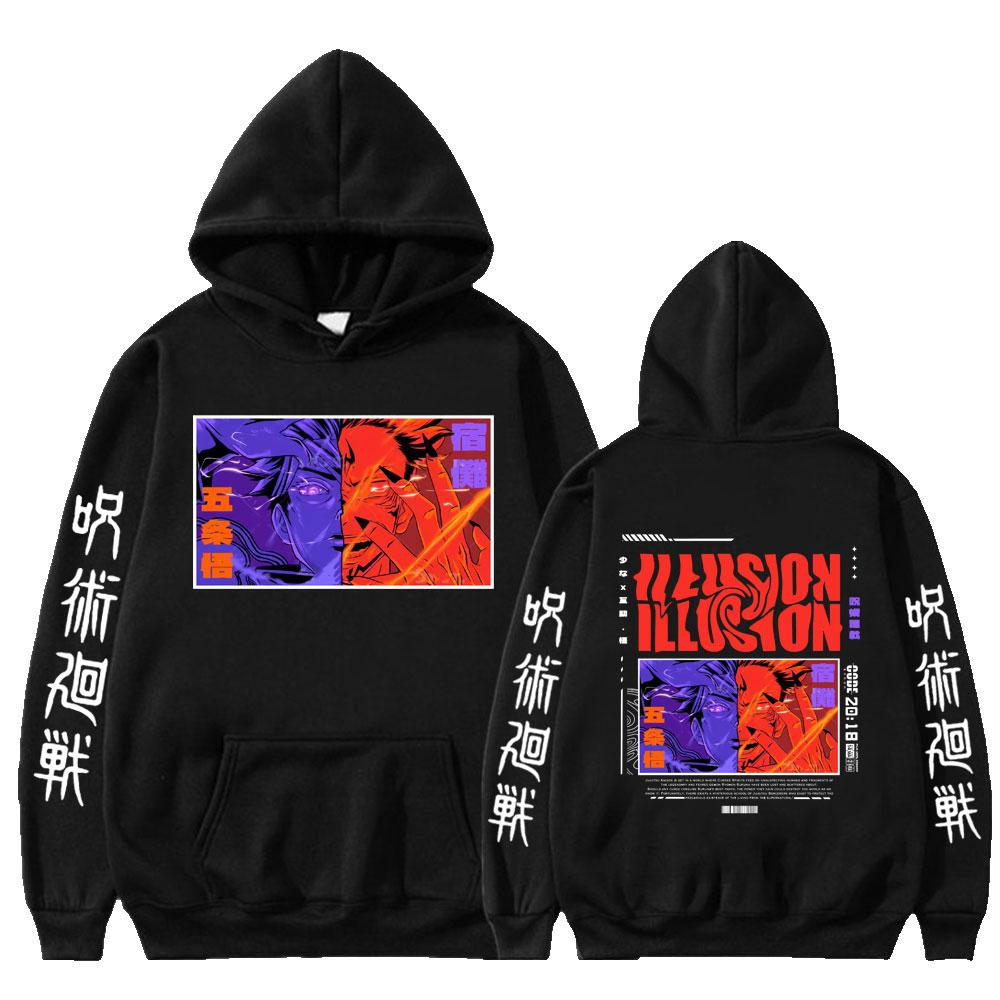 Anime Jujutsu Kaisen Hoodie Ryomen Sukuna Gojo Satoru Graphic Hoodies Vintage Oversized Hooded Men Women Clothes