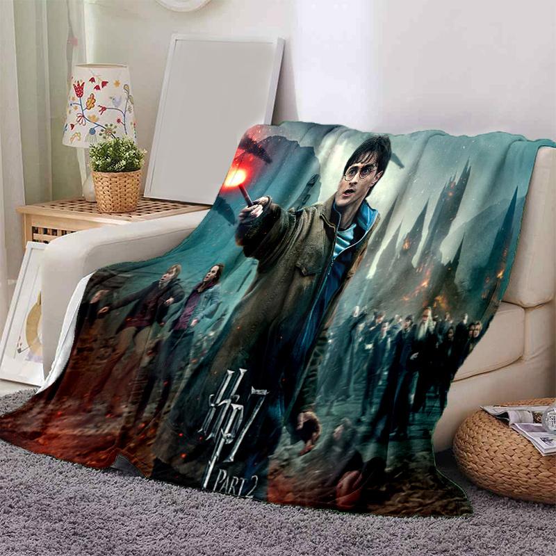 

Harry Potter and the Deathly Hallows Part 2 Movie Poster PrintPrint Blanket, Soft Blanket For Sofa Office Bed And Travelling Daughter Birthd 130cm×150cm（50in×60in）