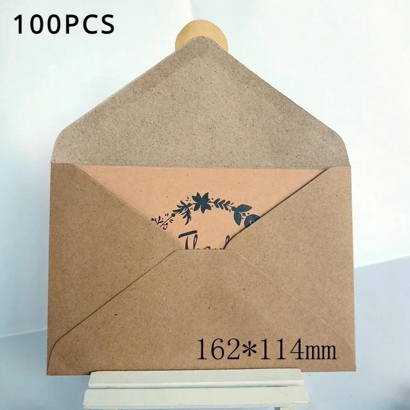 10/20/30/40/100 Pcs Classical White Black Kraft Blank Mini Paper Window Envelopes Wedding Invitation Envelope Gift Envelope