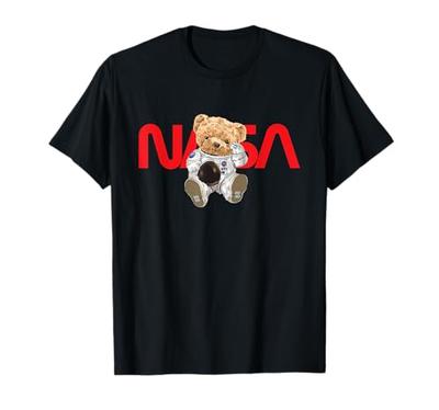 NASA Teddy Bear Salutes Cool Worm Logo T-shirt