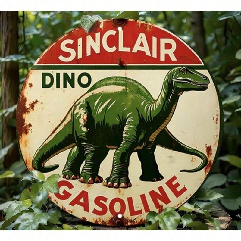 Metal Poster Sinclair Dino Gasoline Retro Garage Wall Art