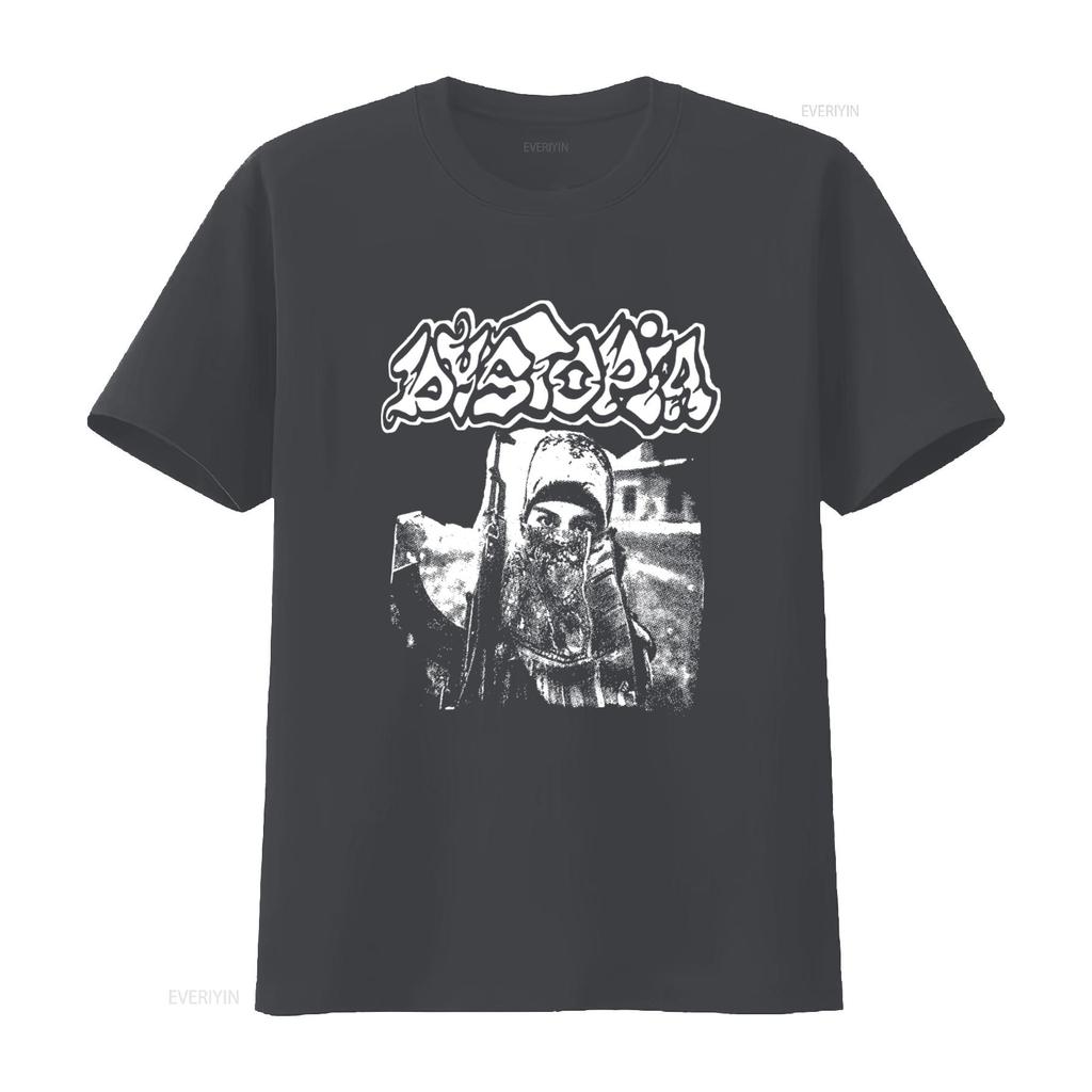 Dystopia Band Vintage Cotton T Shirt for Men and Women Sizes S 5Xl Kv9172 Vintage Washed Homme Graphic Casual Stylish Fashion