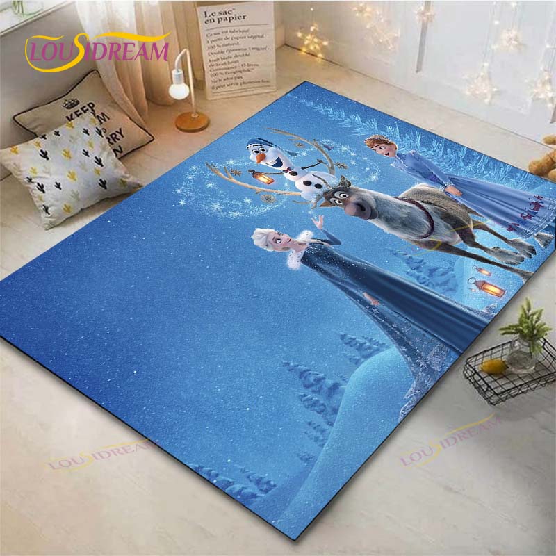 Frozen Anime Carpet Living Room Bedroom Bedside Mat Study Room Computer Chair Home Fashion Floor Mat Area Rug