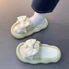 Mode Sommer Neue Schleifen-Slipper für Damen Trendige Indoor Niedliche und Vielseitige Dicke Sohle Slipper Ein-Linien-Slipper Outdoor Damenschuhe