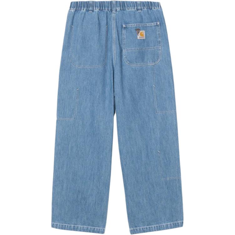 Carhartt WIP X INVINCIBLE Collaboration Removed Pocket Double Knee Pant Unisex Pants Blue A242055-01-06